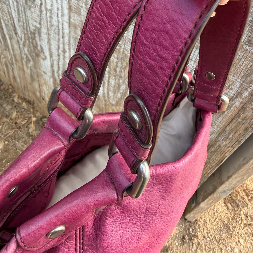 Fossil Burgundy Leather Satchel - Picture 10 of 16